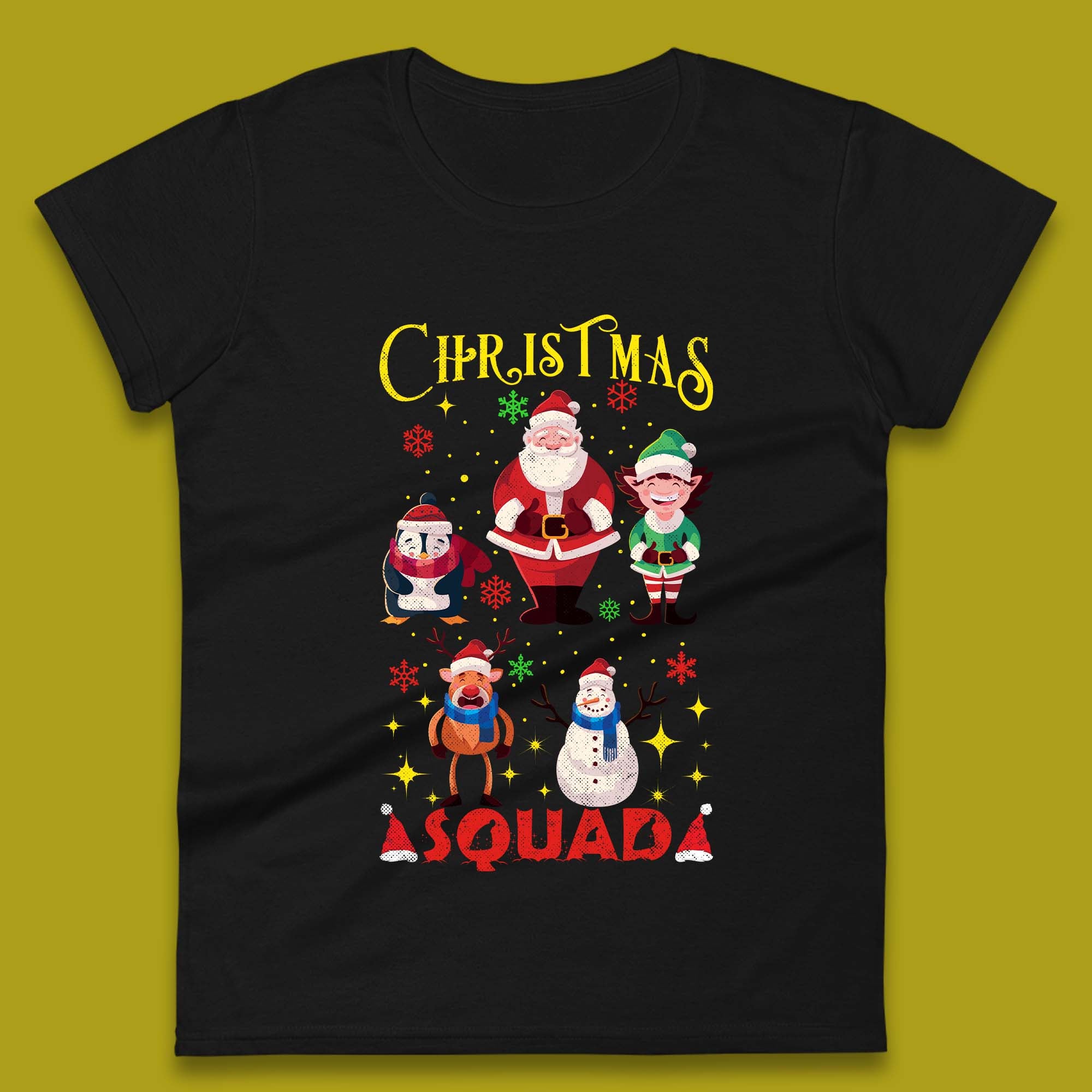Christmas Squad Womens T-Shirt Mens Tops Tees Unisex S
