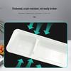 White Two-Compartment Disposable Lunch Box