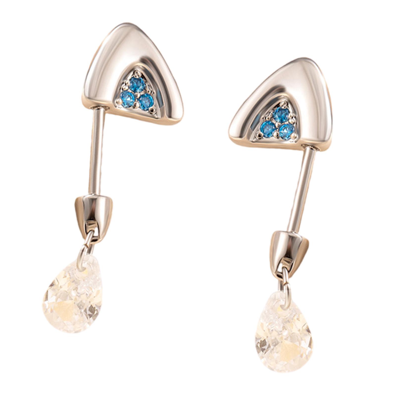 

Трендовые серьги-каффы с кошачьими ушками из титановой стали, пирсинг козелка уха, аксессуары с цирконом, женские украшения 3