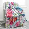 Hummingbird flowers Printed Blanket for Sofa Bed Travel Camping Living Room Office Conditioning Blanket for All Seasons Gifts