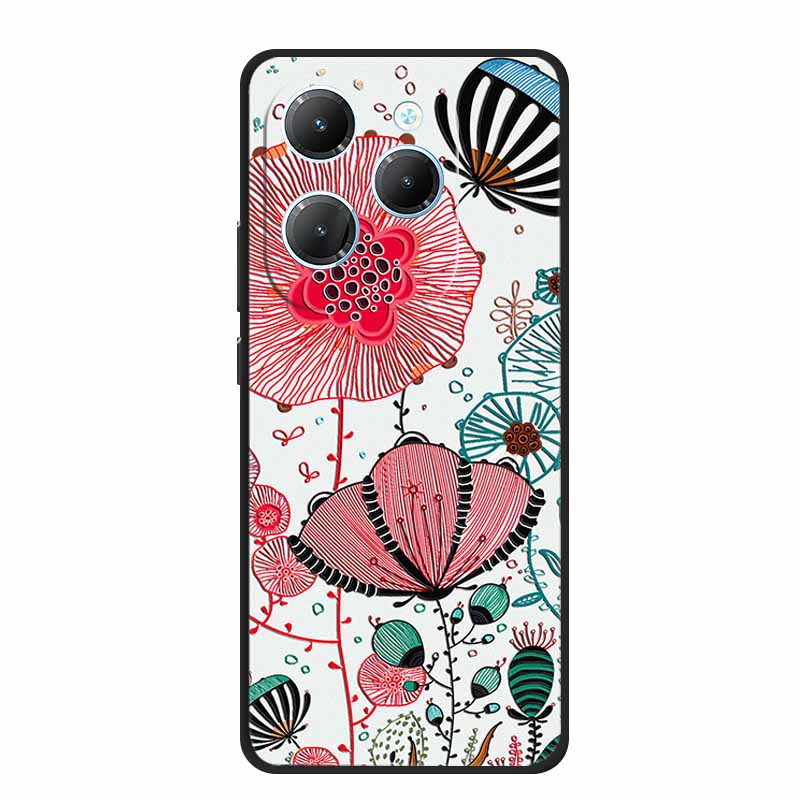 For Infinix Note 40X 5G Case 3D Relief Emboss Black Silicone Soft Back Cover Case For Infinix Smart 8 Plus Hot 40 Pro 40i Case