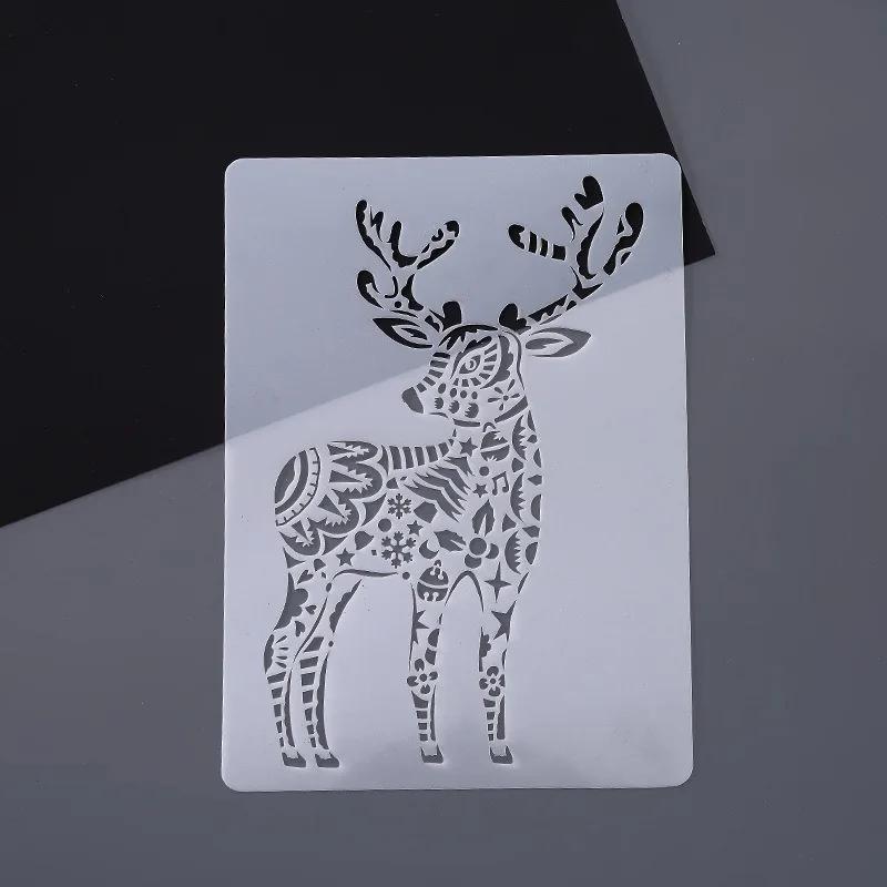 New Creative DIY Animal Theme Stencils Painting Template Lace Ruler Personalized Scratch Drawing Stencils for Painting and Decor