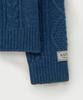 Seteo Big Cable Fisherman Pullover Knit Blue