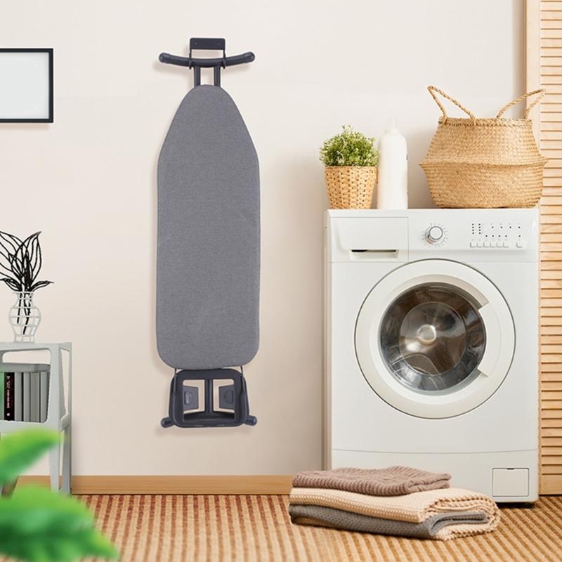 Space Saving Ironing Board Hanger Wall Hanging Rack Alloy Texture Great for Vertical Storage in Closets or Behind Doors
