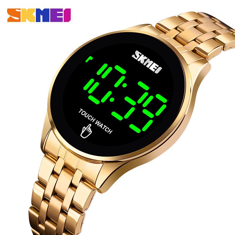 Orologio da uomo SKMEI con display LED Touch Screen in acciaio inossidabile
