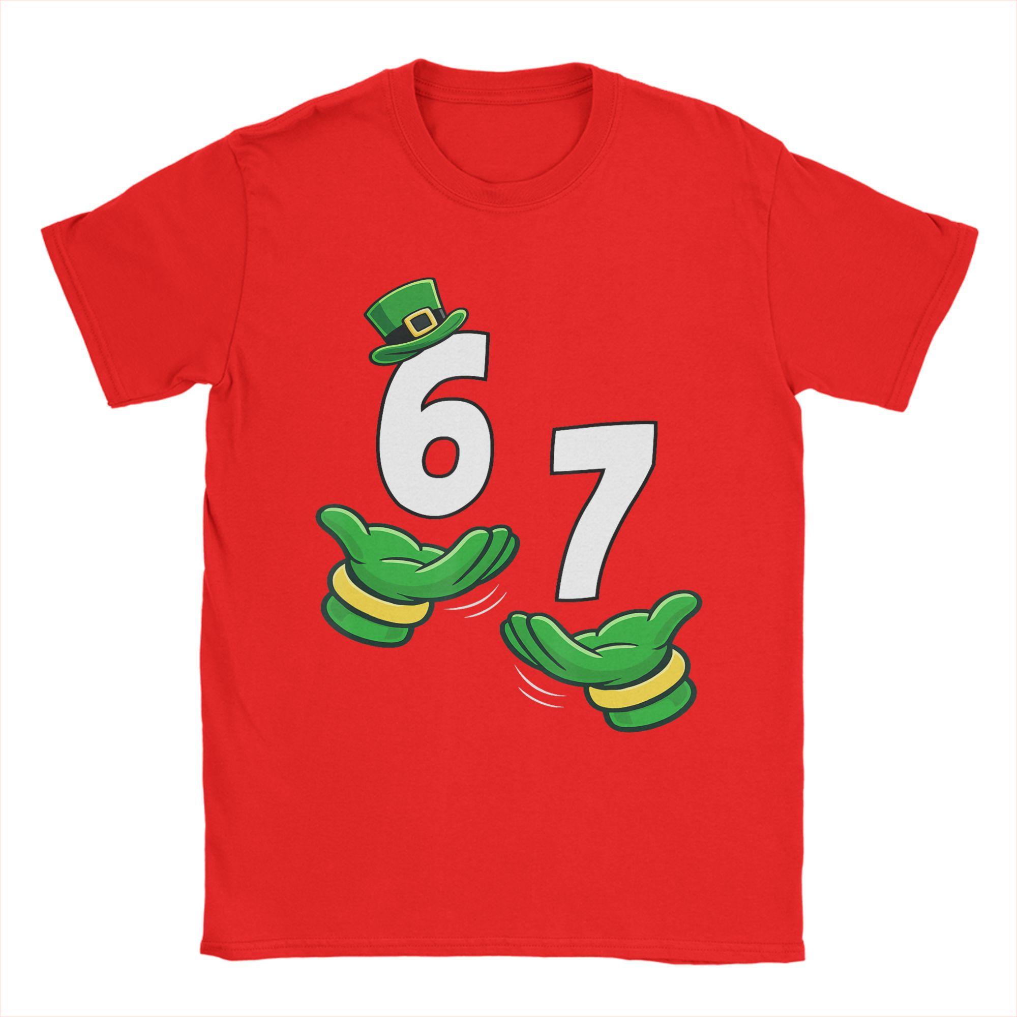 Unisex TShirt Six Seven 67 St Patricks Day 6 7 Shamrock Boys Kids 67 Novelty 100 Cotton Tee Shirt Crewneck Clothing 4XL 5XL 6XL S