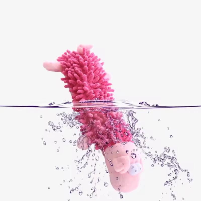 Pet Dog Toy Squeak Plush Toy Sound Mop Fur Shell Frog Hippo Teeth Grinding Chewable Doggie Toys