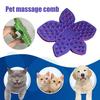 Scalp Massager Comb for Cats Dogs 3D Printed Flower Shaped Head Scratcher Scalp Massager for Stress Relief Pet Grooming