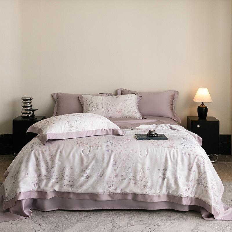 

Роскошный летний комплект одеяла из 100% лиоцелла Tencel, четырехпредметный, одеяло для кондиционера, ощущение высокого класса, постельное белье класса А, безопасное для младенцев 150X200cm 1pacs set