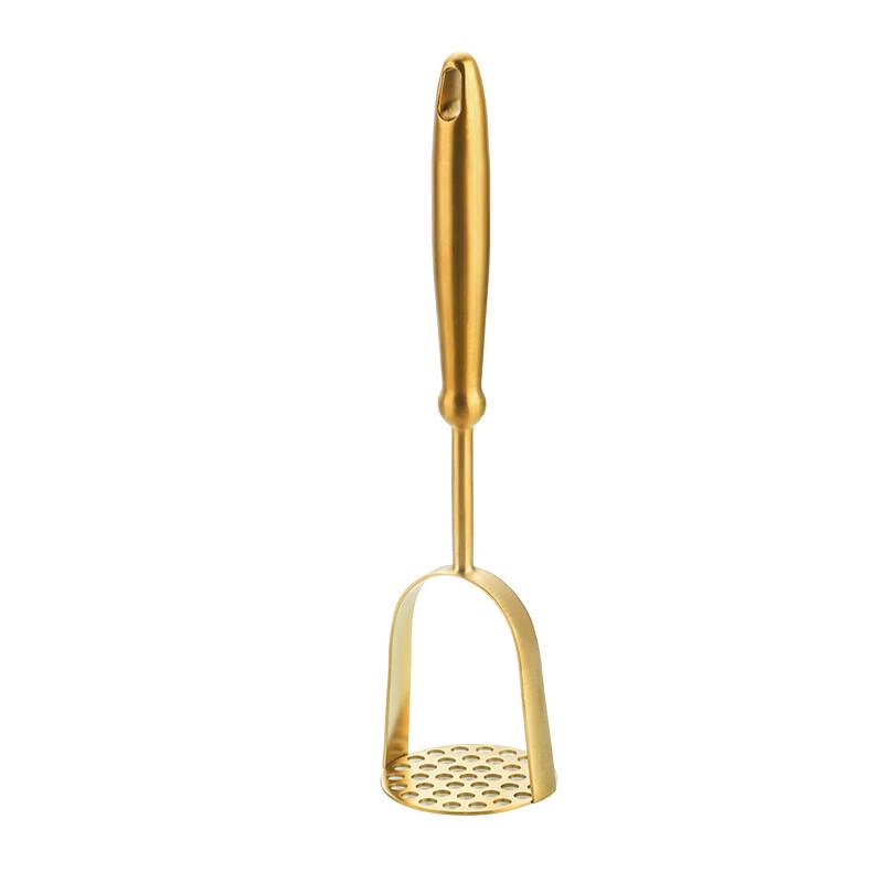 Ruhan Stainless Steel Manual Food Masher with Gourd Handle