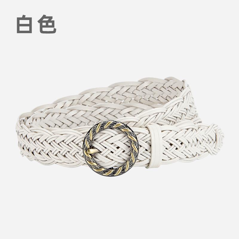Belt Woven Retro Women's Pin Buckle Belt Simple and Versatile Fashion Jeans Trousers Belt