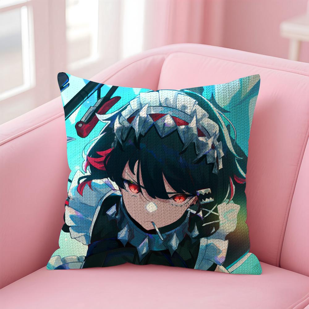 Game Zenless Zone Zero Joe Cushion Cover Natural Linen Pillow Case DoubleSided Print Decorative Sofa Pillowcase Home Decor Gift