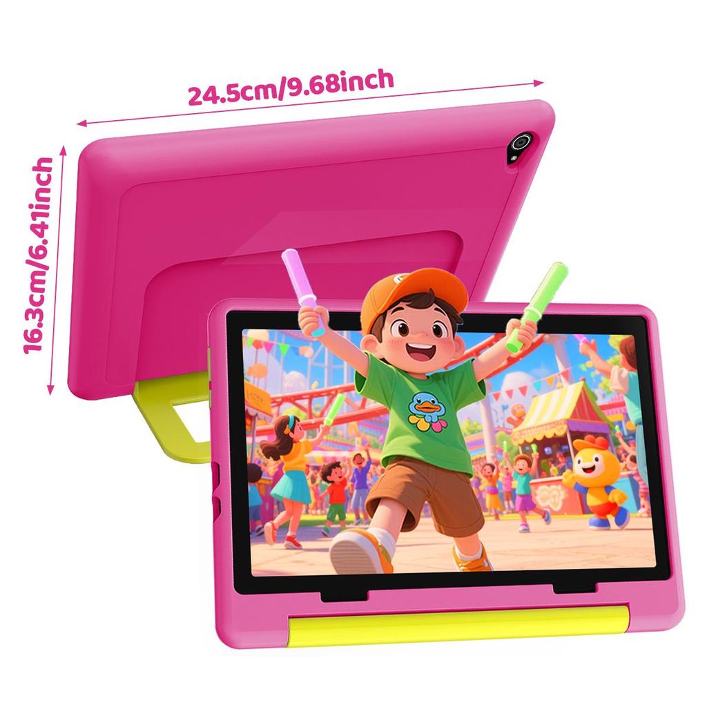 Tablet per Bambini Android 16, 10,1 Pollici, 20 GB di RAM + 64 GB di ROM, Custodia Protettiva
