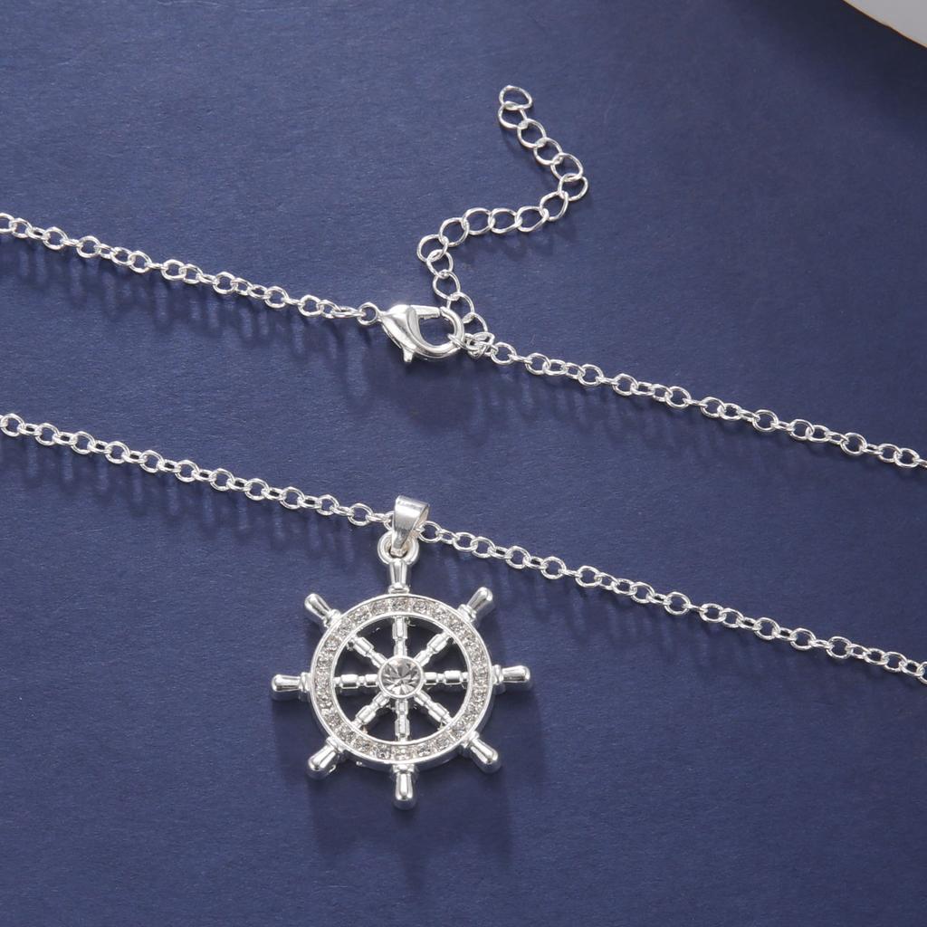 Jeshayuan Slitina Kamínky Budhistické Kolo Dharmy Přívěsek Náhrdelník Pro Ženy Amulet Krční Řetízek Šperky