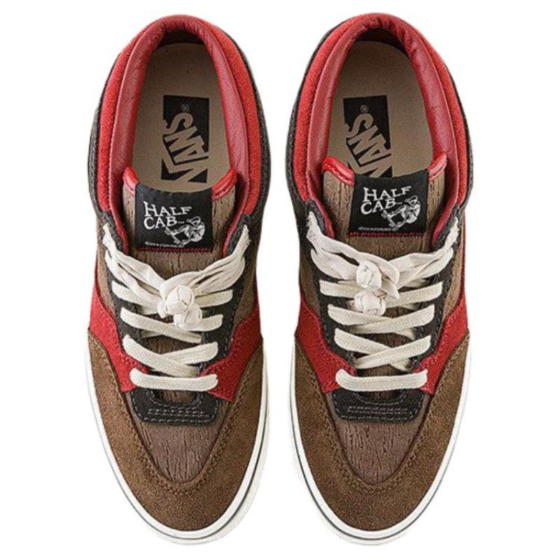 Vans X Bolin Half Cab LX Jahr des Pferdes Unisex Mittelhohe Sneaker Braun Rot Schwarz VN000EJ0HRZ
