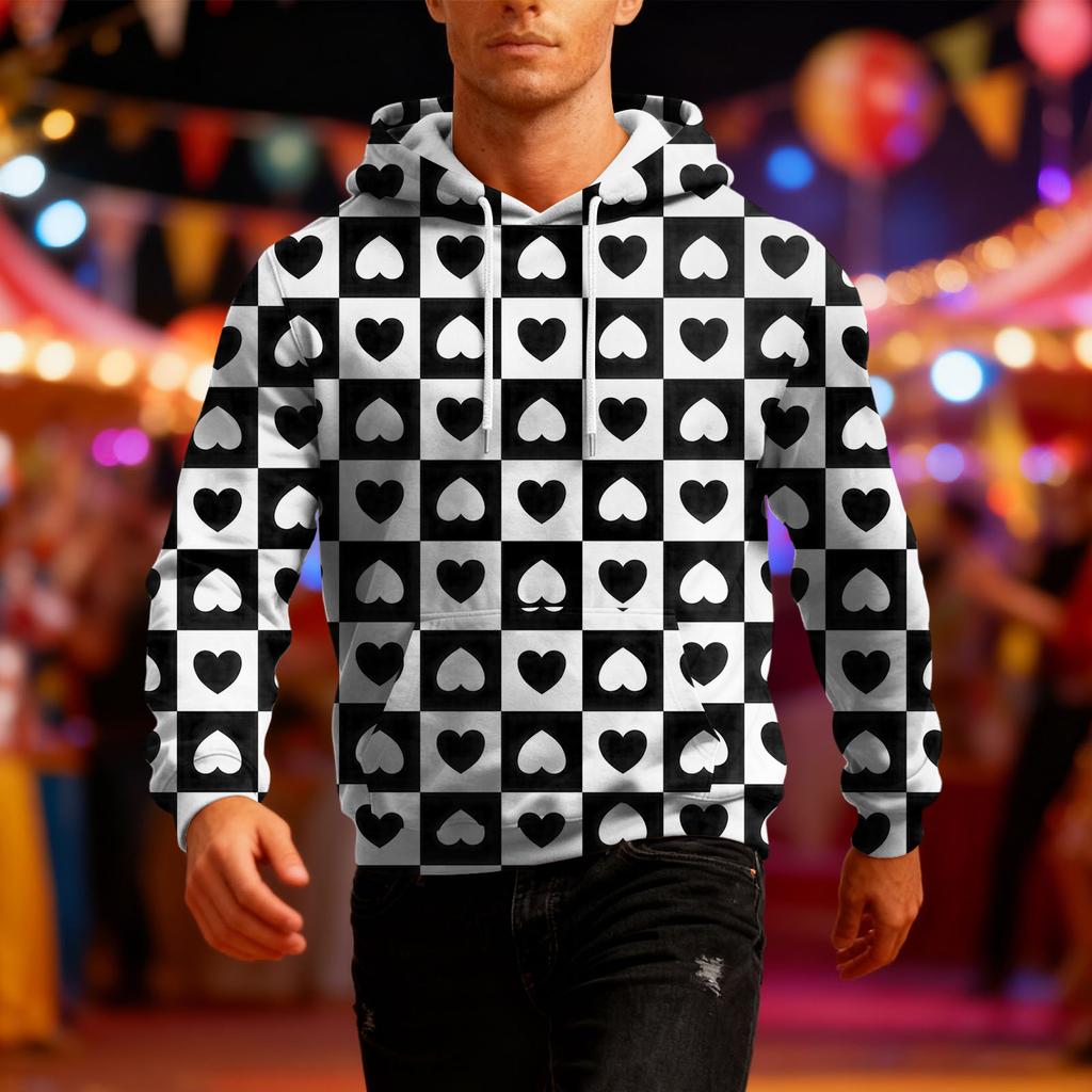 Men's Long-Sleeve Casual Hooded Sweatshirt