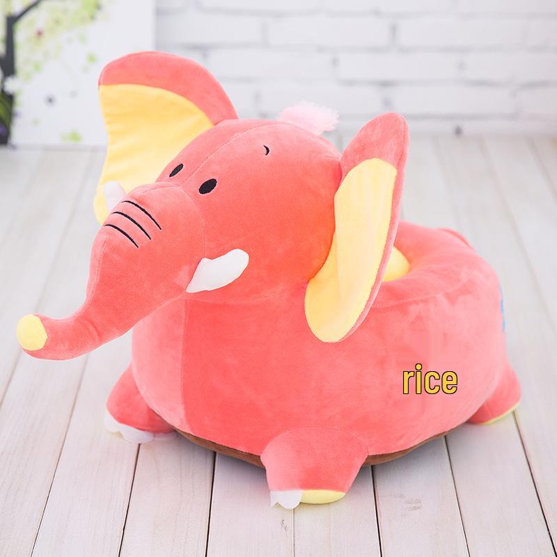 Lazy Kids' Plush Animal Sofa: Dinosaur, Giraffe, Elephant Dolls