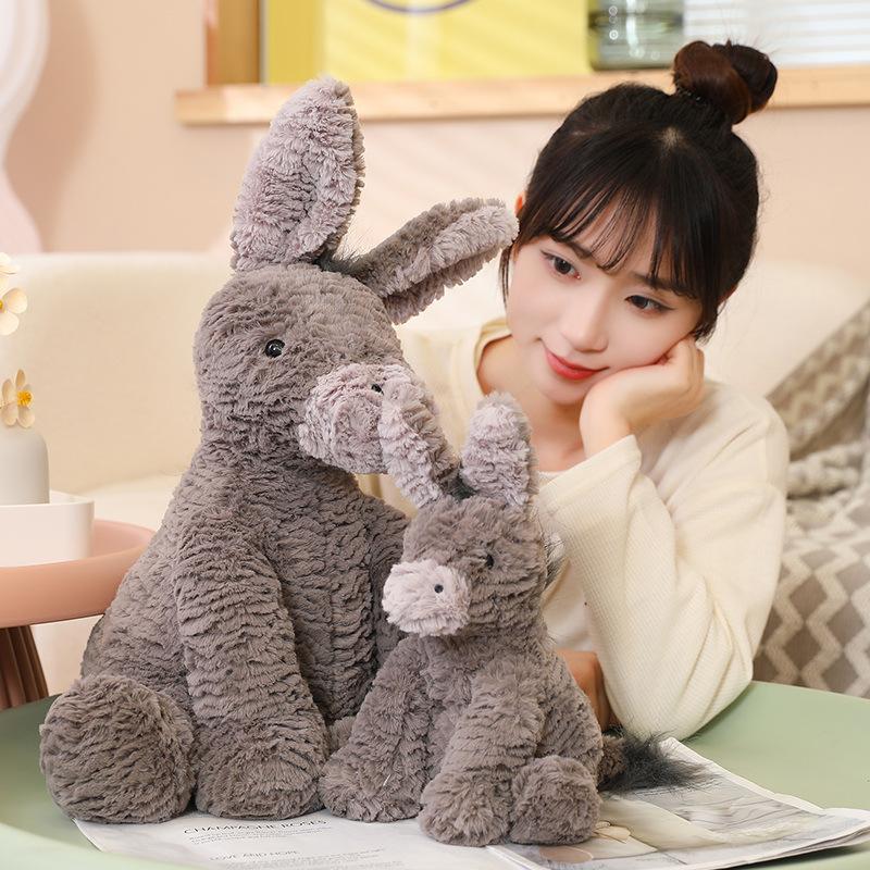 23cm Cute Burro Peluche Toys Lovely Grey Donkey Plush Dolls Stuffed Soft Animal for Baby Infant Birthday Room Decor Gifts