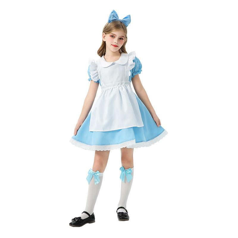 Children's Clothing Blue Alice Maid Clothing Girls Stage Performance Clothing Lolita Performance Clothing Dress