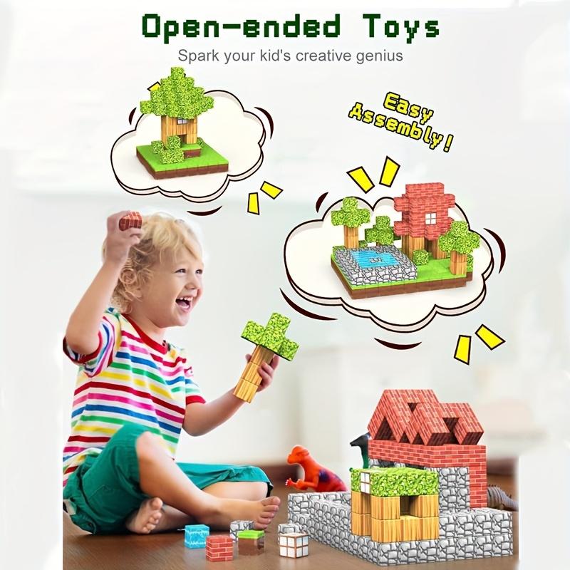 300PCS Magnetic Building Blocks World Cube Magnet World Set for Kid Age 3+ DIY Model Children Stem Best Montessori Sensory Toy
