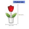  Crystal Glass Tulips Flower Miniature Sculpture Ornament for Valentines Gift