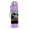 1PC Monster Truck Birthday Boy Print 750ml Color Plastic Sports Water Bottle Leakproof Flip Straw Lid Suitable for Sports Office Home Use