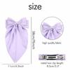 4/8pcs Ladies Satin Large  Ribbon bow Oversized bow Long tail hair clip spring clip ponytail Hair accessorie