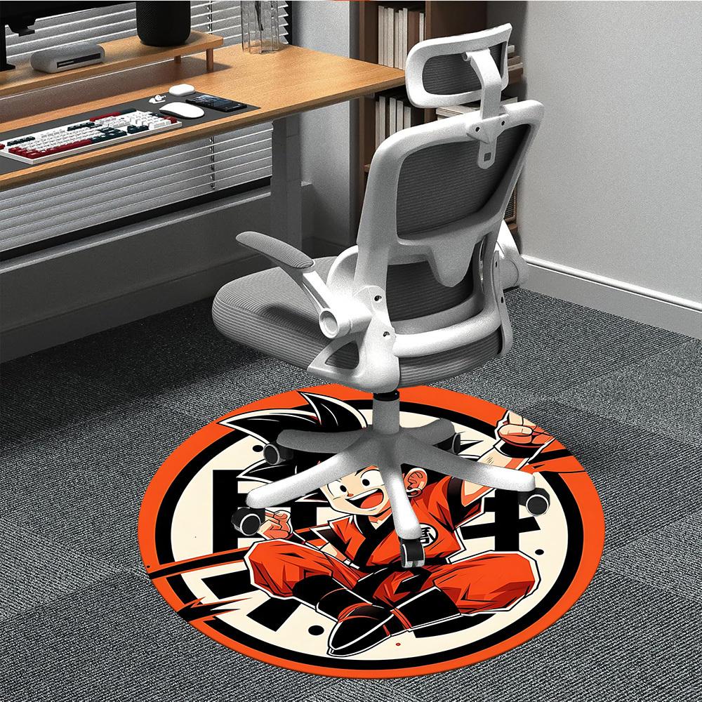 1pcGoku Saiyan Office Round Area Rug, Indoor Mat Suitable For Office,Bedroom Living Room Home Decor, Room Deco a0928177