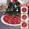 Printed Christmas Tree Dress Snowflake Elk Christmas Tree Mat Scene Arrangement Supplies