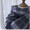 Luxury Autumn Winter Korean Plaid Scarf Women Thickening Warm Tassel Shawl Cashmere Imitation Muffler Fashion Designer Scarves