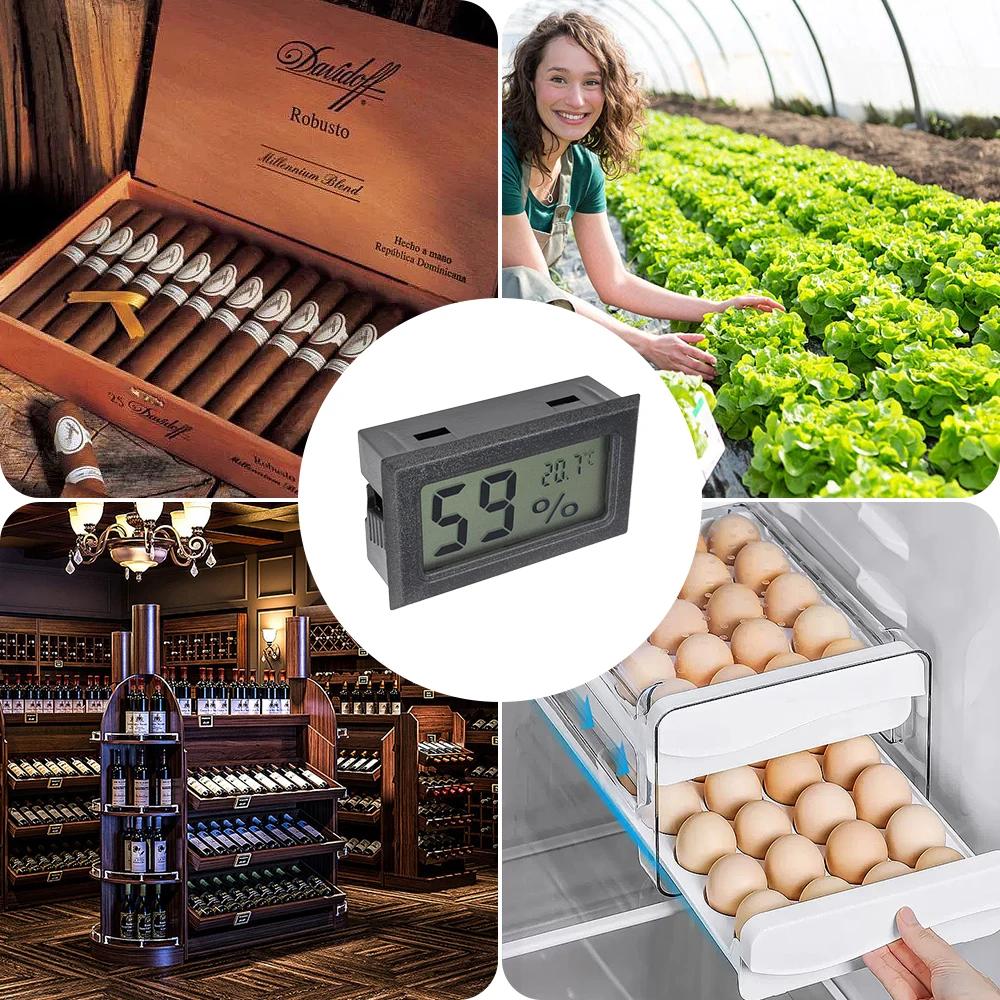 5pcs FY-11/FY-12 Digital Embedded LCD Indoor Convenient Temperature Sensor Humidity Meter Thermometer Hygrometer Instrumentation