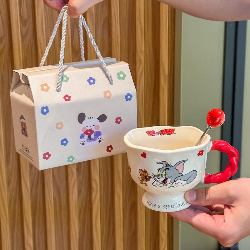Birthday Gift Girls Niche Cup Practical High-end Ceramic Mug Couple Water Cup Souvenir Gift Box