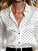Elegante vielseitige Polka-Dot-Damenbluse für Frühling und Herbst