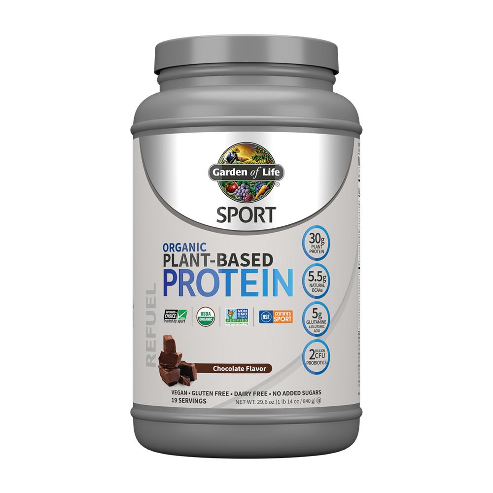 Sport Organic Plant-Based Protein Powder Chocolate 19 Servings, 29.6 Oz