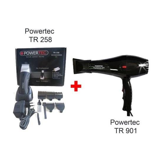 

Фен Powertec 901 + аккумуляторная бритва Tr 258
