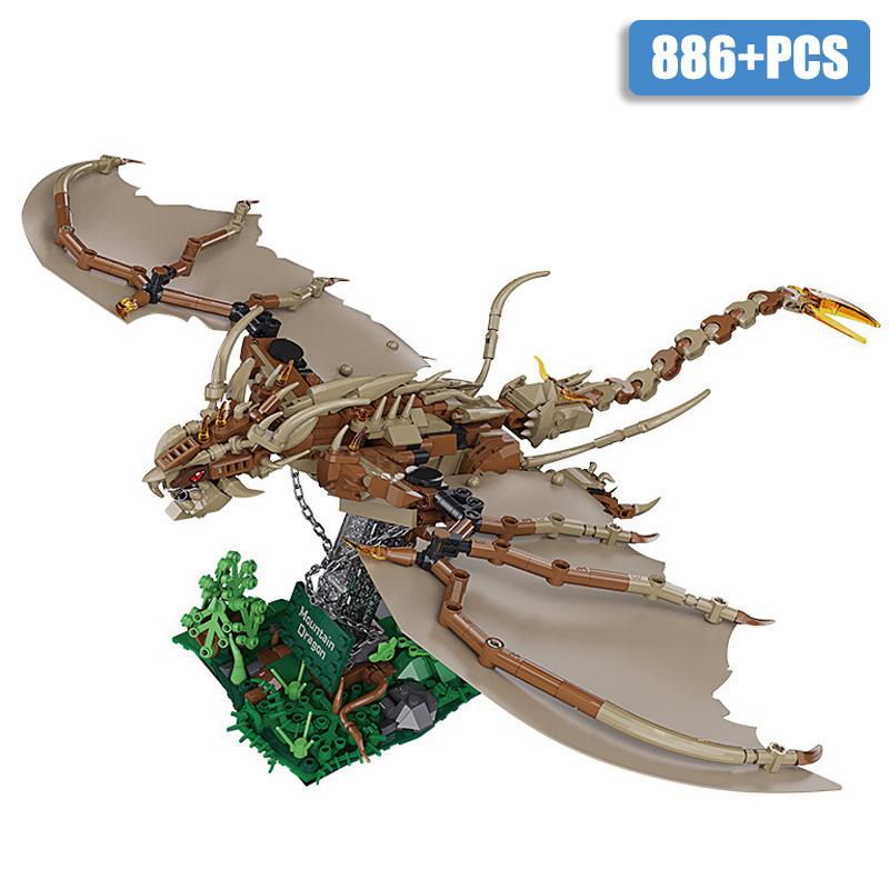 High-Quality Moc High-Quality Creative High-Quality 886Pcs High-Quality Magic High-Quality Animal High-Quality Moutain Fantasy creature High-Quality