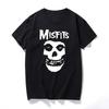 Nouveau T-shirt à manches courtes imprimé style HipHop Punk Crâne Misfits pour femme Design cool Été Femme Hauts Basiques Vêtements