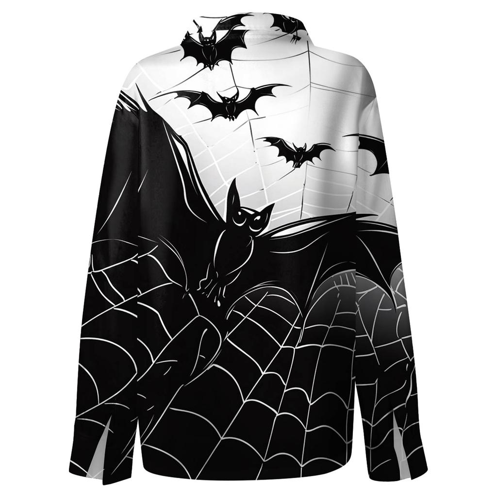 Dámská košile halenka s potiskem tlačítka s dlouhým rukávem ležérní základní košilový límec s běžným topem