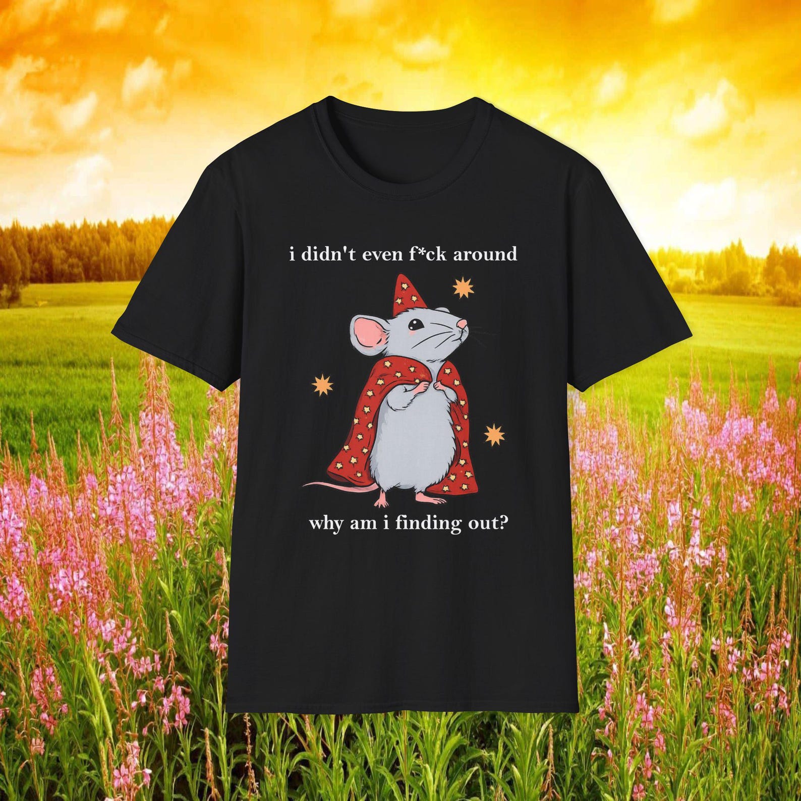 Funny Mouse Graphic Tee, Sarcastic Slogan T-Shirt, Sarcastic Humor Apparel 3XL