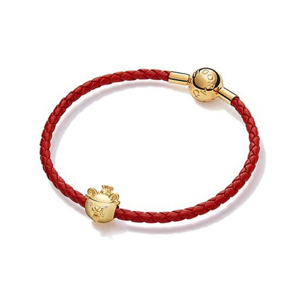 Pandora Lucky Rabbit Woven Leather Bracelet Women bracelet ZT2583