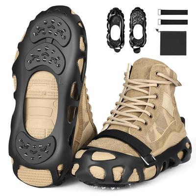 TOSELBAI Mountaineering Crampons for 2025 Snowy Crampons Provide a Secure Grip Even On Icy and Snowy Includes Shoe Prevention and a Storage Available