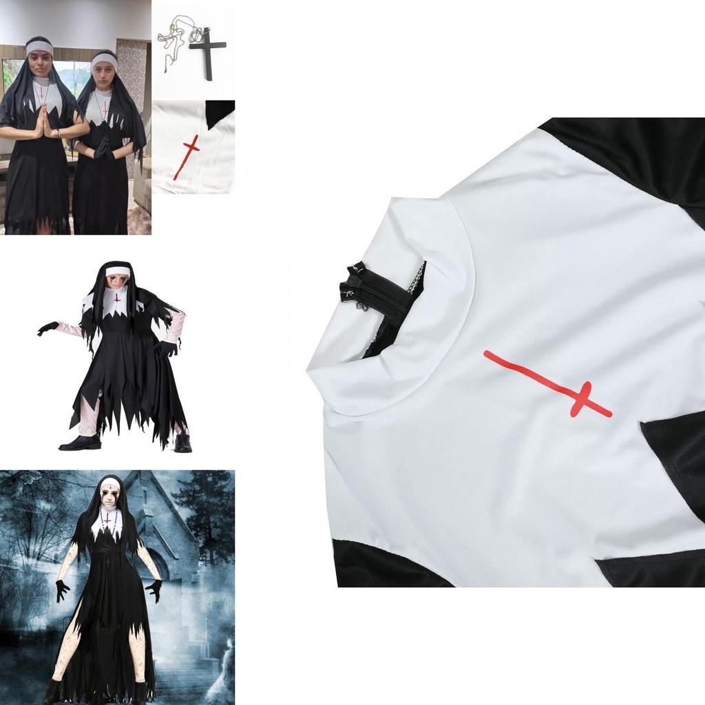 Scary Nun Costume For Women Halloween Cosplay Outfit For Scary Fun