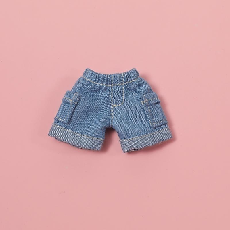 Handmade Ob11 Doll Pants Clothes Doll Grid Pattern Jeans Shorts Doll Accessories For Penny, Molly, Obitsu11,Gsc 1/12 Bjd Dolls