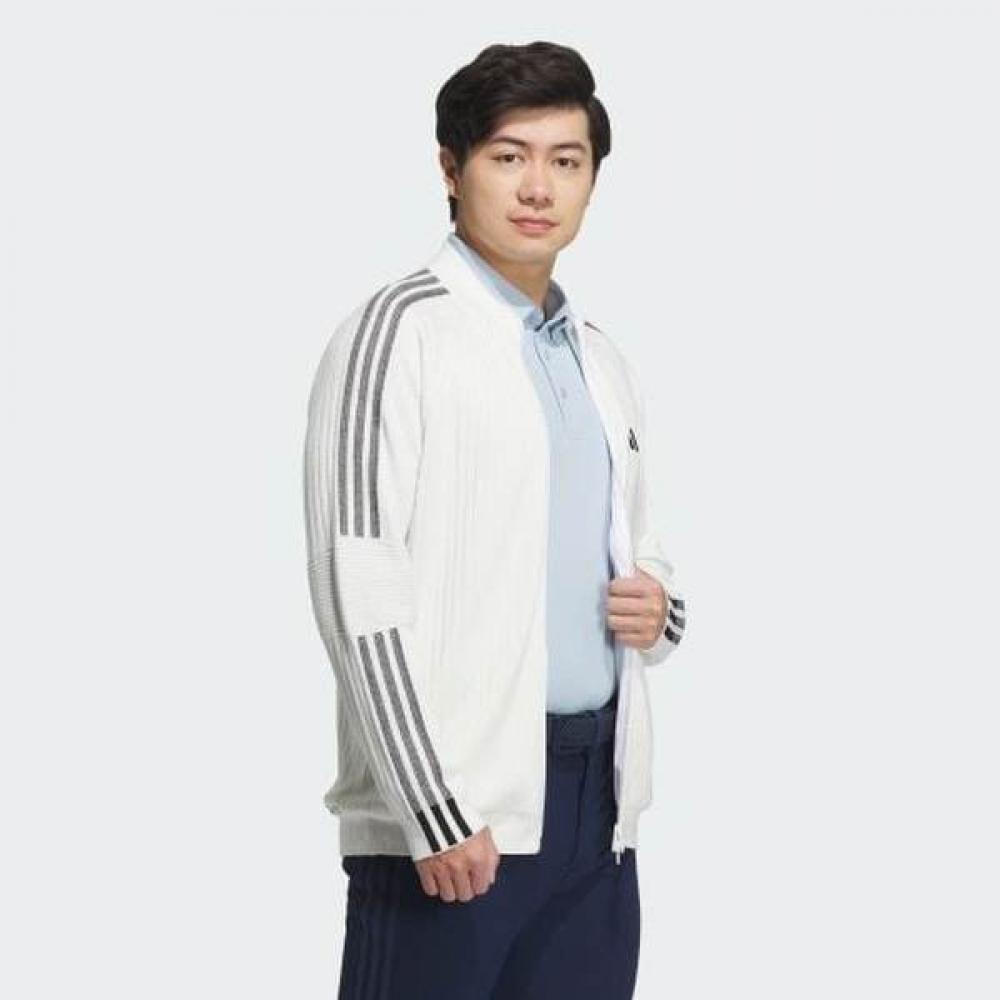 Adidas GolF 2023 F W Men S GolF 3 Stripe WindprooF Long Sleeve Lining SWeater Hy0953