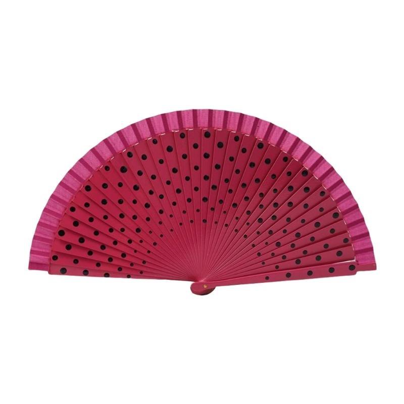 Dots Pattern Folding Fan Clothing Accessories Flamenco Spanish Classical Dance Performances Handheld Fan Hand Fan