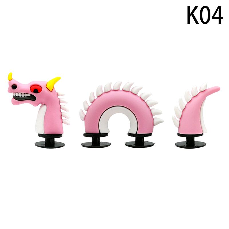 

1 комплект поддельных мультяшных китайских драконов из ПВХ с отверстиями для обуви, сделай сам, забавные аксессуары для обуви, украшения в виде крокодиловой змеи, пряжка, подарок as the picture