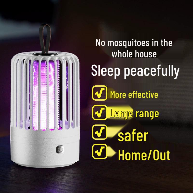 Electric USB Mosquito Killer Lamp: Outdoor Household Repellent with Suction Trap and Shock Technology.