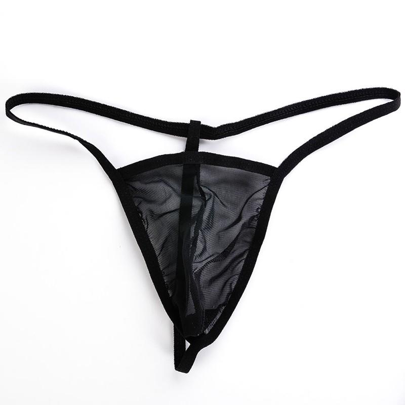 Comfortable Men G-string Underwear Sheer Briefs Underpants Thongs Bikini