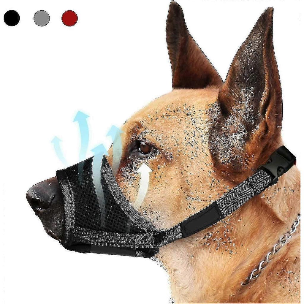 Dog Muzzle, Soft Nylon Anti-dropping Muzzle, Air Mesh Breathable Drinkable Dog Muzzle With Adjustable Loop