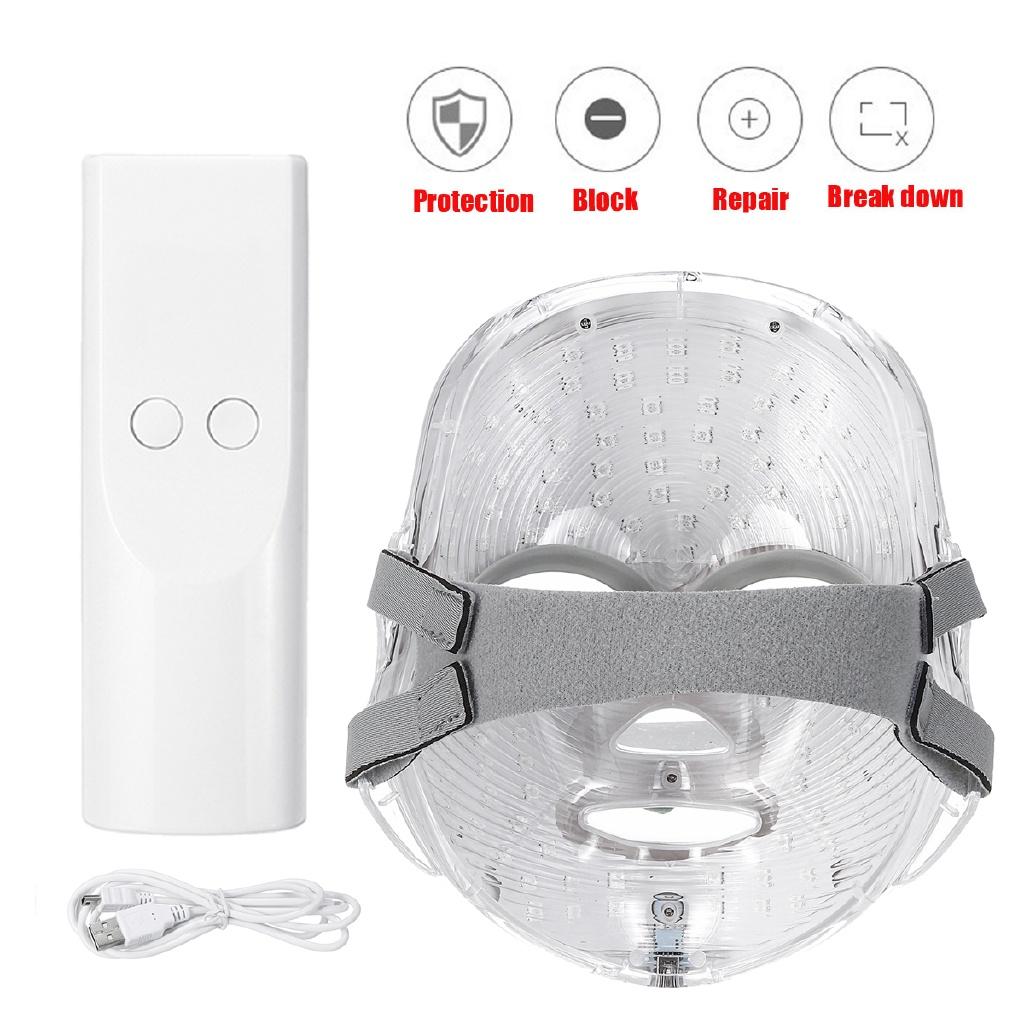 110V-220V Rejuvenation Whitening Facial Beauty Mask Skin 7 Color Light Treatment LED Light Photon Therapy Mask Skin Care Tools